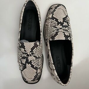 J. Crew Snake Embossed Leather Loafer